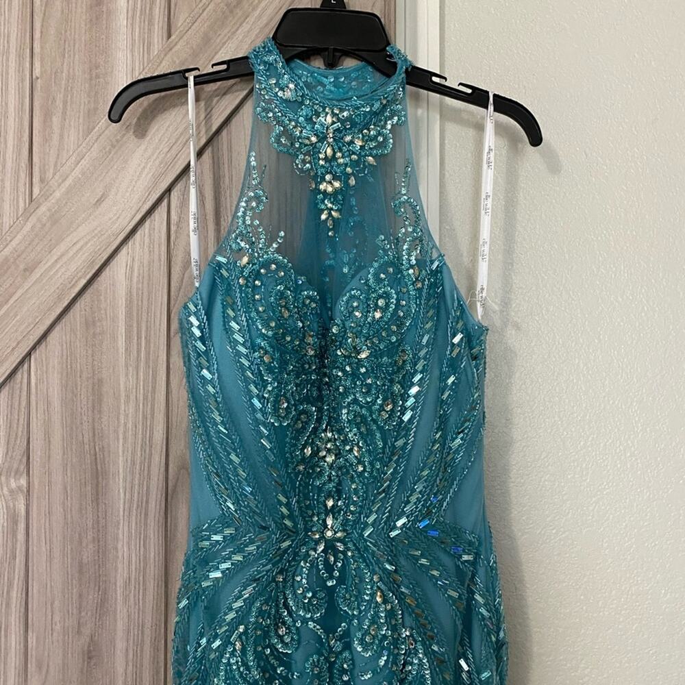 NWT Ellie Wilde by Mon Cherie style EW117099 turquoise 8 - Picture 6 of 13